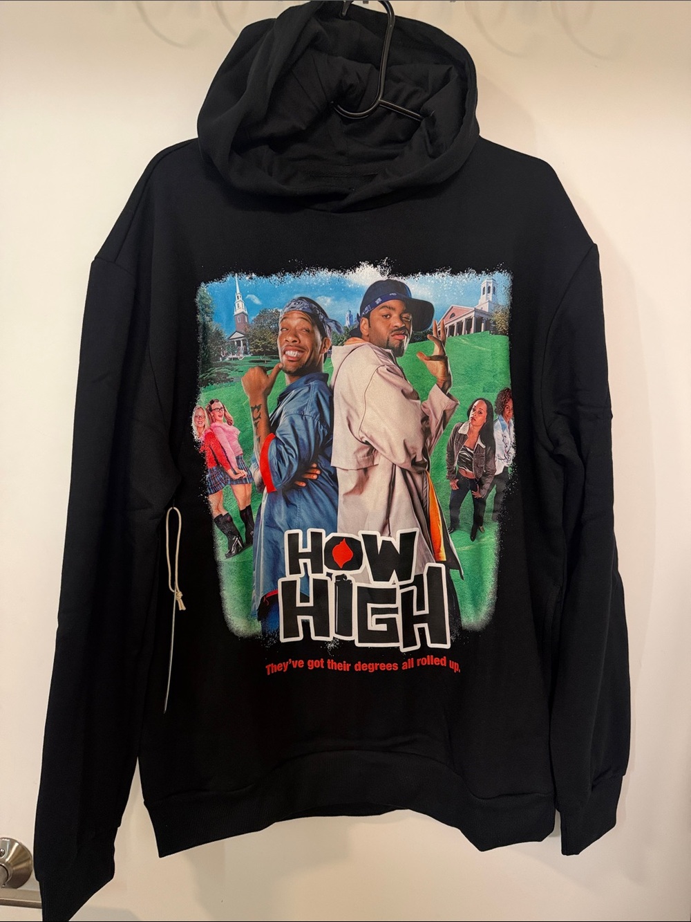 🎬🎥😚💨🍃Reason How High Graphic Black Hoodie